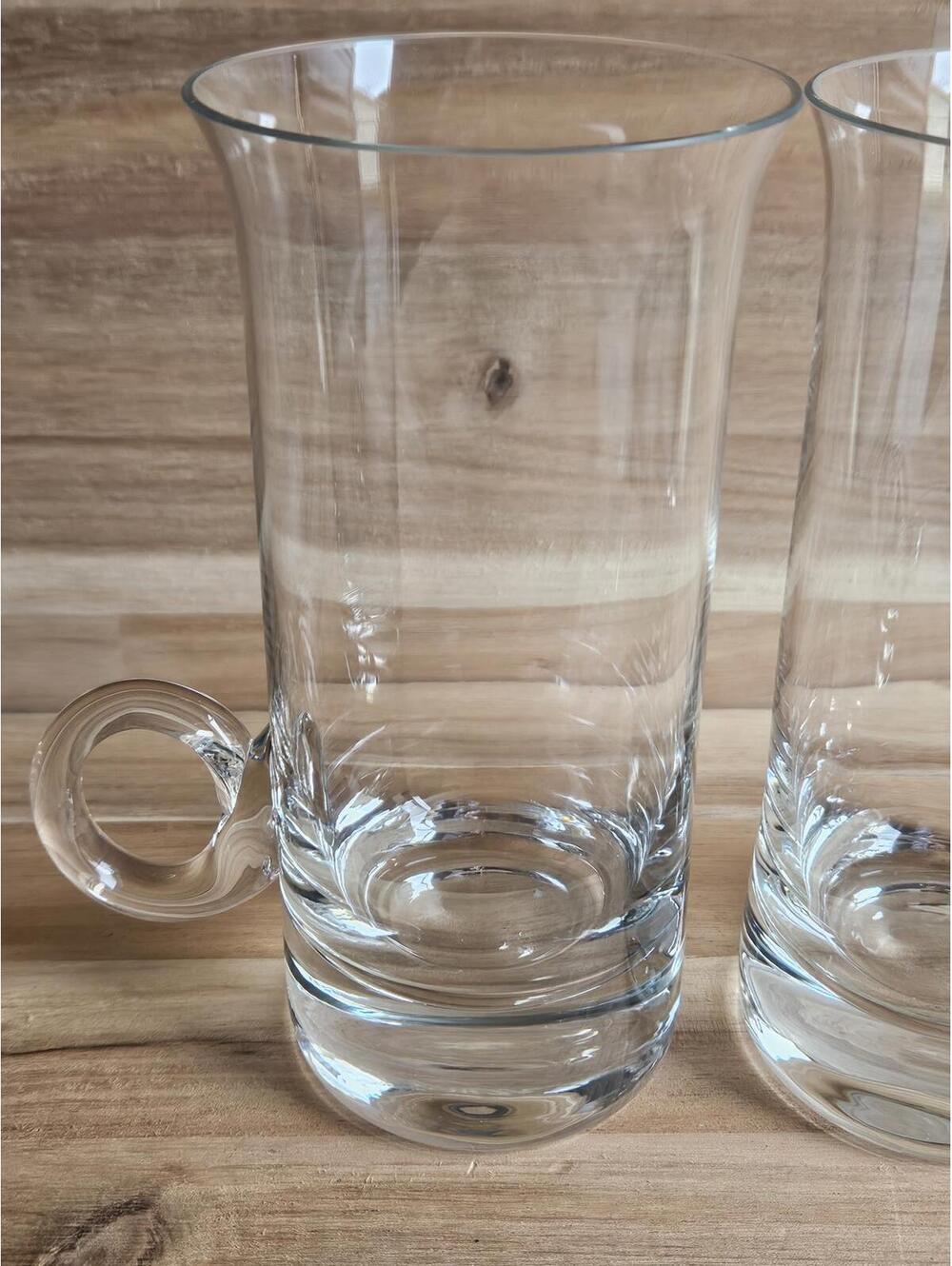Vintage Set of 2 Princess House Highlights Clear Crystal Irish Coffee Mugs 5.5” - Picture 9 of 15